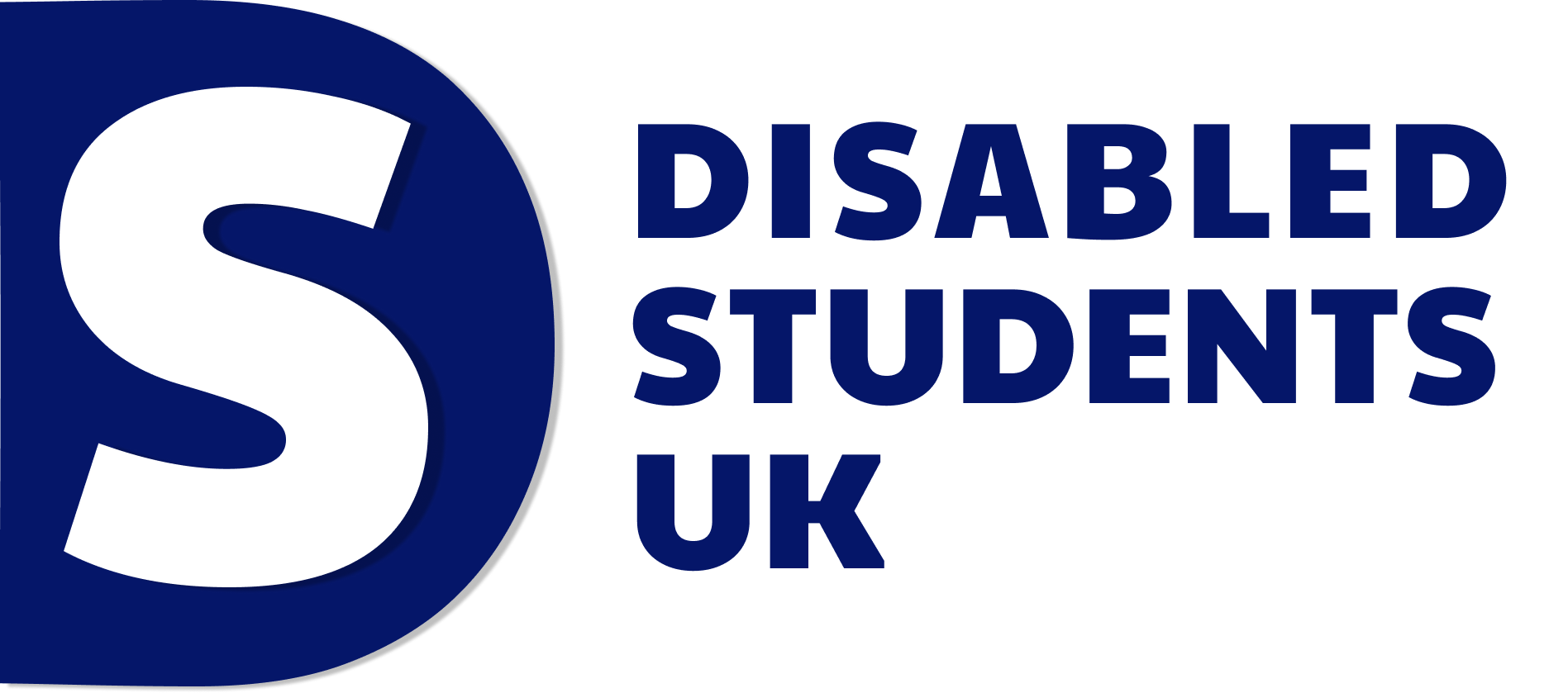 Disabled Students UK logo. A blue D with a white S inside and the name of the organisation in bold to the right.